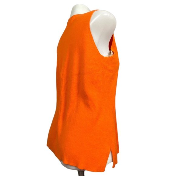 Vintage Pierre Cardin Tangerine Knit Top Sleeveles - Picture 6 of 10